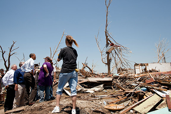 President Obama visits Joplin, Missouri, in 2011