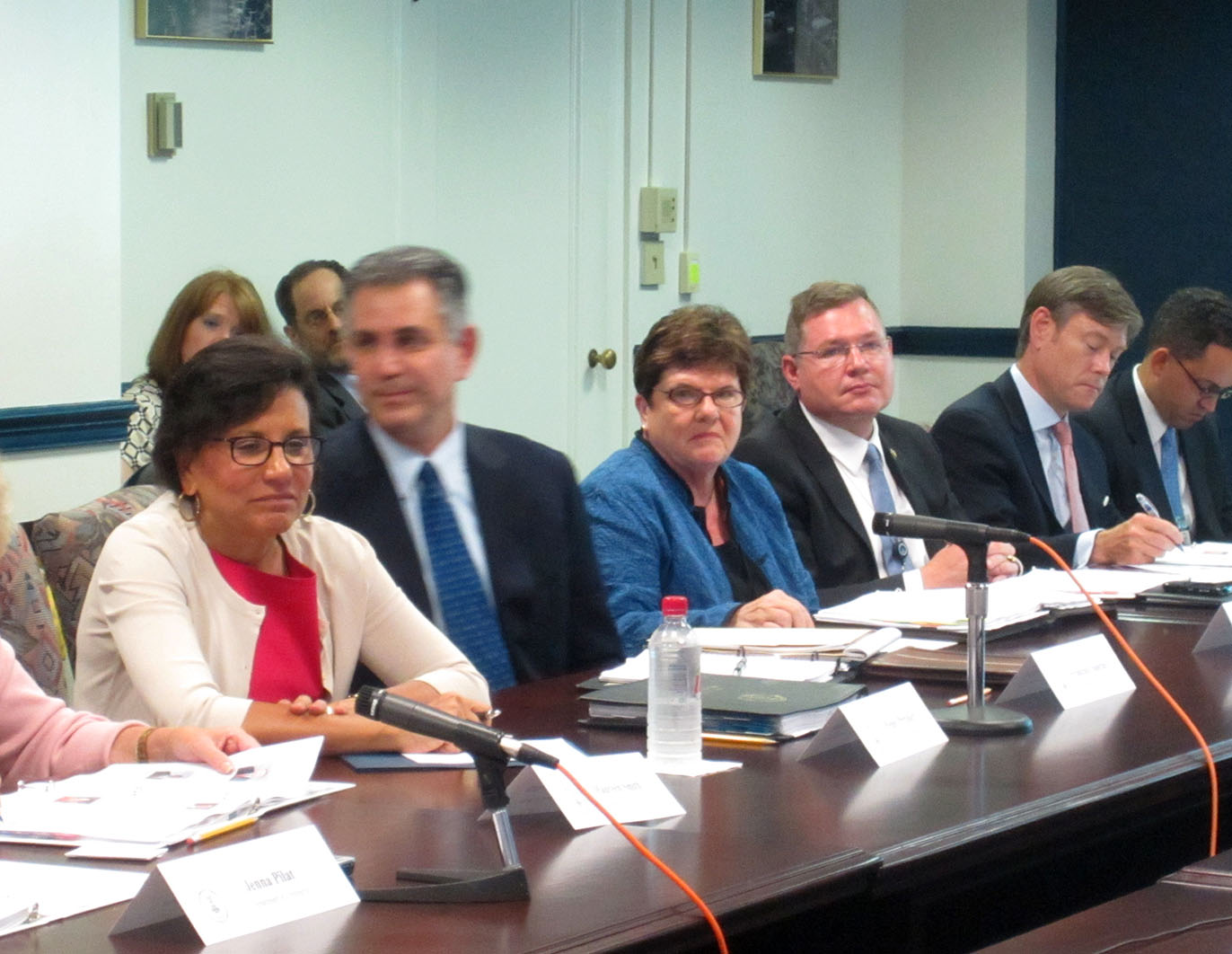 Secretary Penny Pritzker (left), Deputy Assistant Secretary Matt S. Erskine (far right) at Manufacturing Council