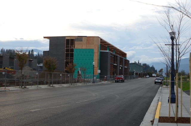 Port of Hood River. Caption: EDA-funded roadway improvements at the Port of Hood River, Oregon allow local businesses to expand operations