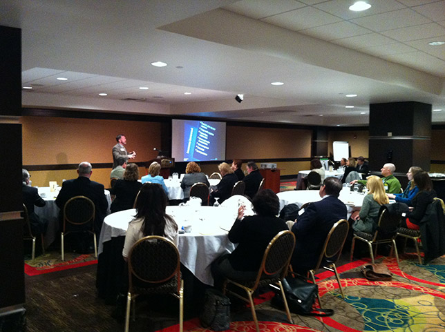 Tourism professionals meet in Atlantic City, New Jersey, on March 20 to participate in a Tourism Peer-to-Peer Workshop that highlighted recovery efforts in disaster-impacted communities.