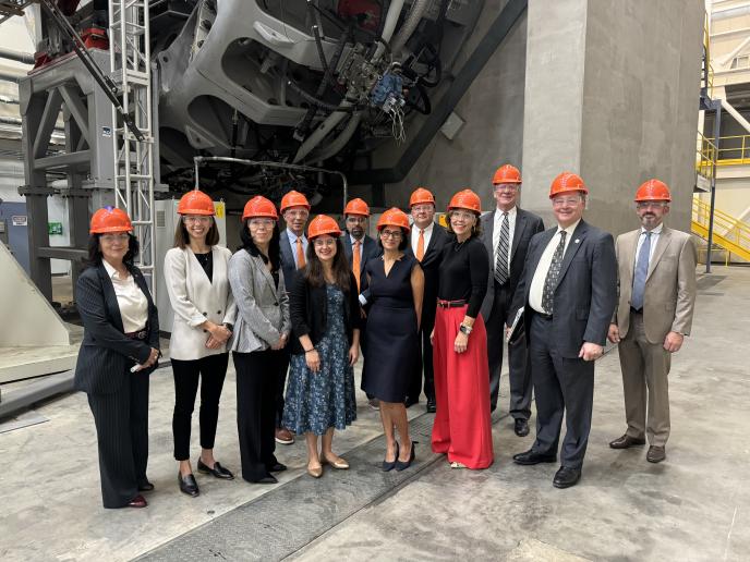 Photo of Cristina Killingsworth (center) also participated in a tour of the facility.