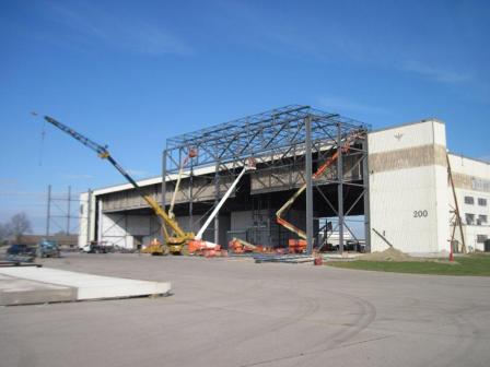 Hangar 200 during expansion and renovation