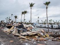 Debris in the wake of a hurricane